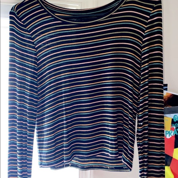 American eagle cropt striped shirt - Picture 2 of 2